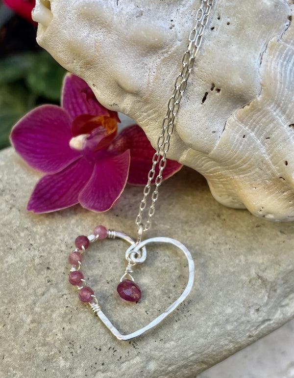 Pretty in Pink Heart Necklace